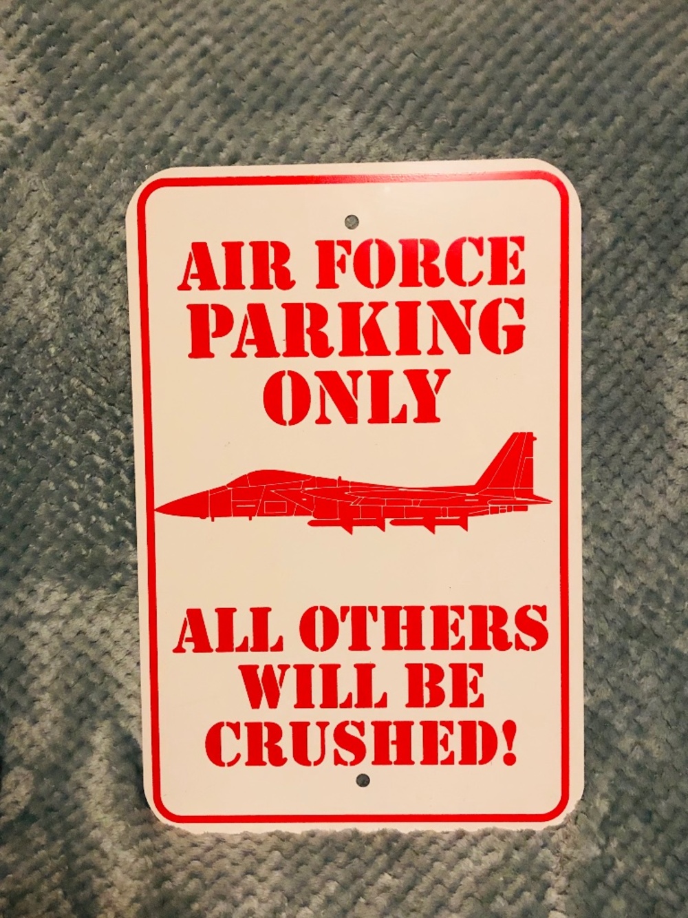 Air Force metal man cave sign